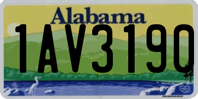 AL license plate 1AV3190