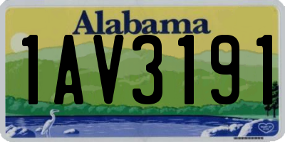 AL license plate 1AV3191