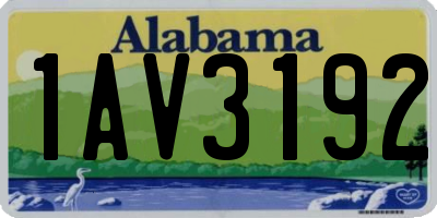 AL license plate 1AV3192