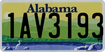 AL license plate 1AV3193