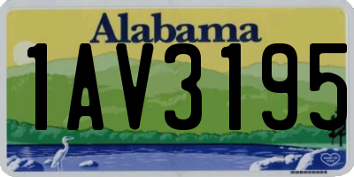 AL license plate 1AV3195