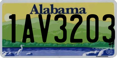 AL license plate 1AV3203