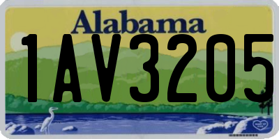 AL license plate 1AV3205
