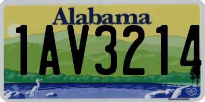 AL license plate 1AV3214