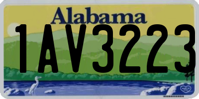AL license plate 1AV3223