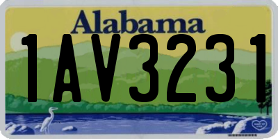 AL license plate 1AV3231