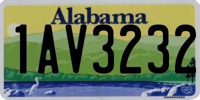 AL license plate 1AV3232