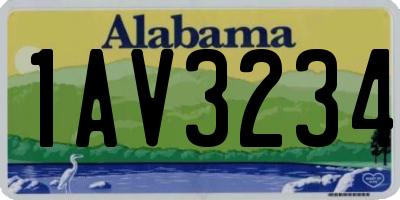 AL license plate 1AV3234