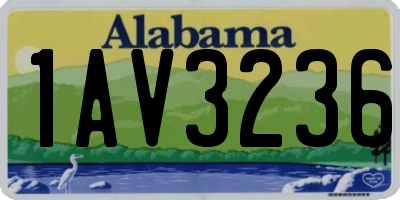 AL license plate 1AV3236
