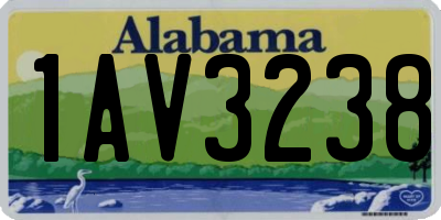 AL license plate 1AV3238