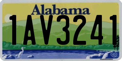 AL license plate 1AV3241