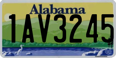 AL license plate 1AV3245