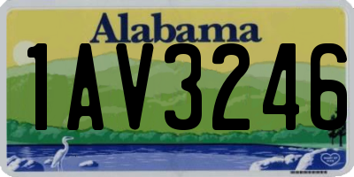 AL license plate 1AV3246