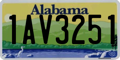 AL license plate 1AV3251