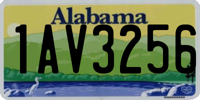 AL license plate 1AV3256