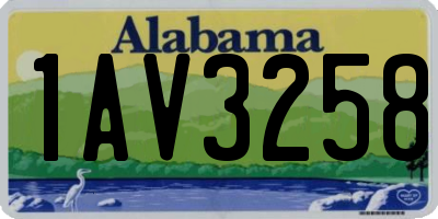 AL license plate 1AV3258