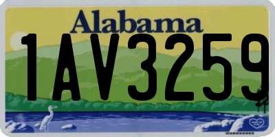 AL license plate 1AV3259