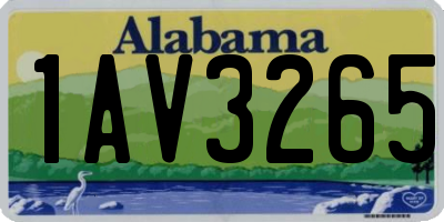 AL license plate 1AV3265