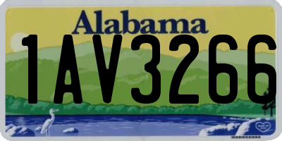 AL license plate 1AV3266