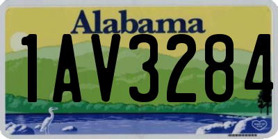 AL license plate 1AV3284