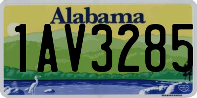 AL license plate 1AV3285