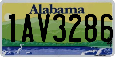 AL license plate 1AV3286