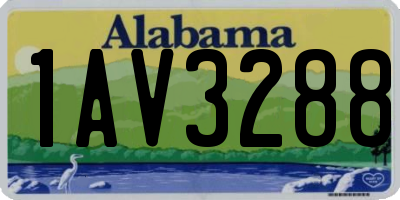 AL license plate 1AV3288