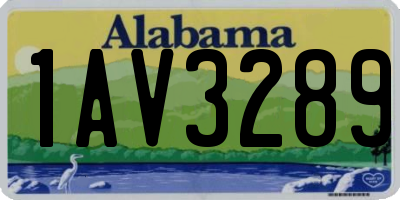 AL license plate 1AV3289