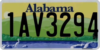 AL license plate 1AV3294