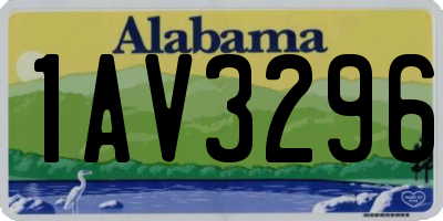 AL license plate 1AV3296