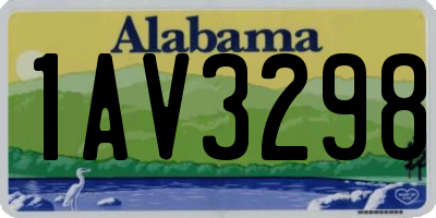 AL license plate 1AV3298