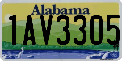 AL license plate 1AV3305