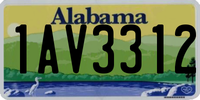 AL license plate 1AV3312