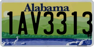 AL license plate 1AV3313
