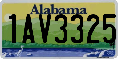 AL license plate 1AV3325