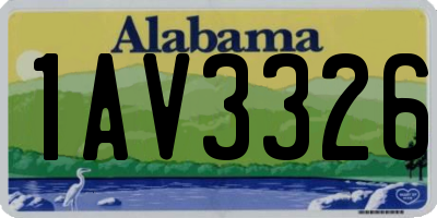 AL license plate 1AV3326