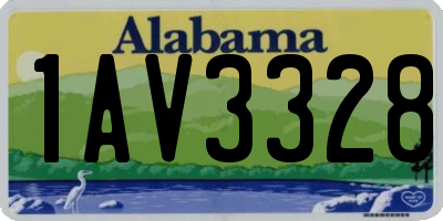 AL license plate 1AV3328