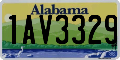 AL license plate 1AV3329