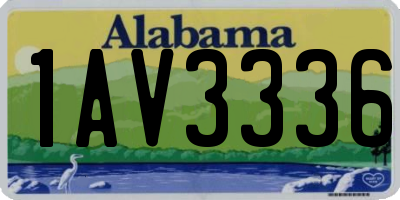 AL license plate 1AV3336