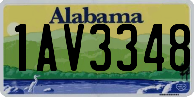 AL license plate 1AV3348