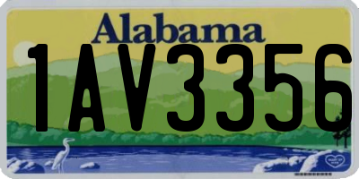 AL license plate 1AV3356