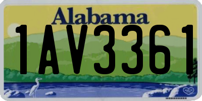 AL license plate 1AV3361