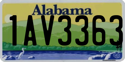 AL license plate 1AV3363