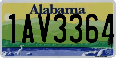 AL license plate 1AV3364