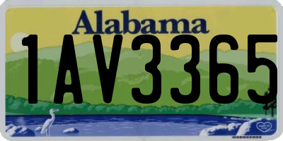 AL license plate 1AV3365