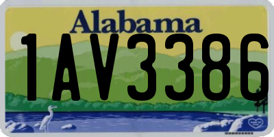 AL license plate 1AV3386