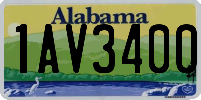 AL license plate 1AV3400