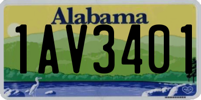 AL license plate 1AV3401
