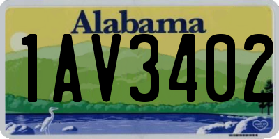 AL license plate 1AV3402