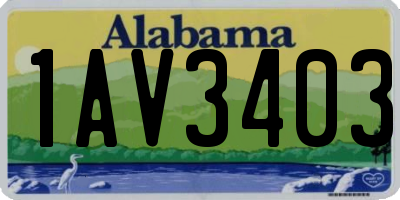 AL license plate 1AV3403